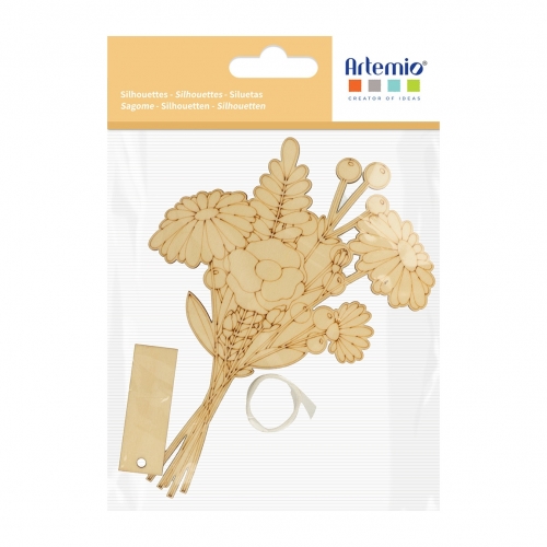 Silueta ramo y etiqueta...