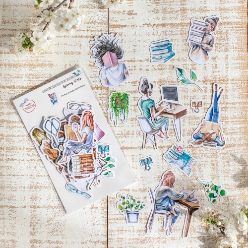 37 Die cuts Spring Girls