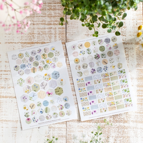 2 hojas Pegatinas Flower...