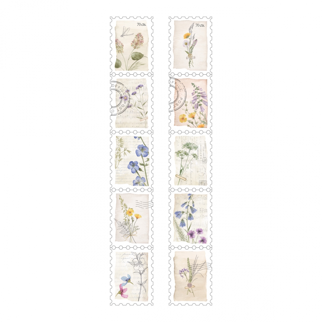 Stamp Washi Flower Memories