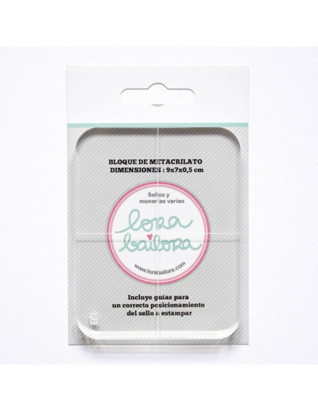 PREVENTA Base para sellos clear Lora Bailora