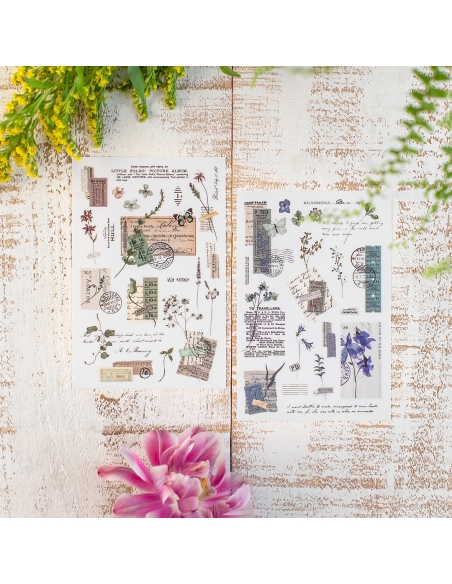 2 hojas Pegatinas Transferibles Antique Memories B