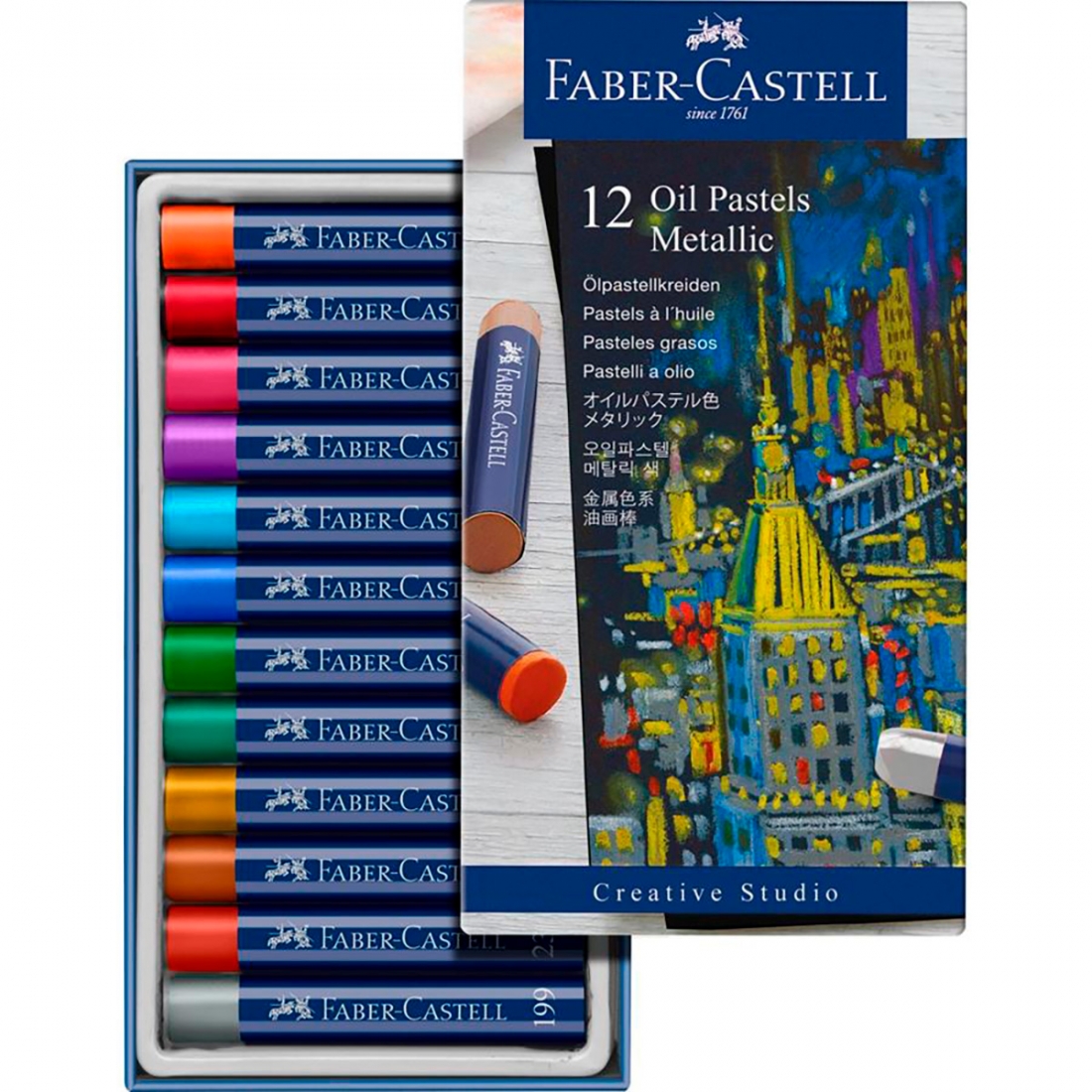 Caja de 12 Studio Oil Pastels Colores...