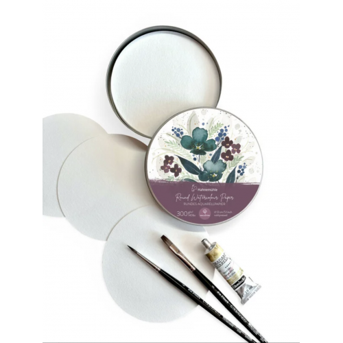 Round watercolour paper -...