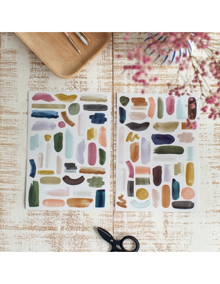 2 hojas Pegatinas Brushes A (sin troquel)