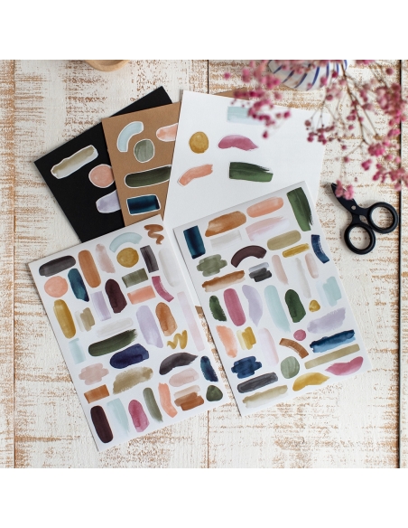 2 hojas Pegatinas Brushes A (sin troquel)