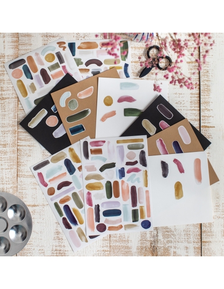 2 hojas Pegatinas Brushes A (sin troquel)