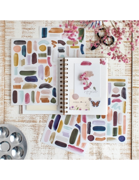 2 hojas Pegatinas Brushes A (sin troquel)