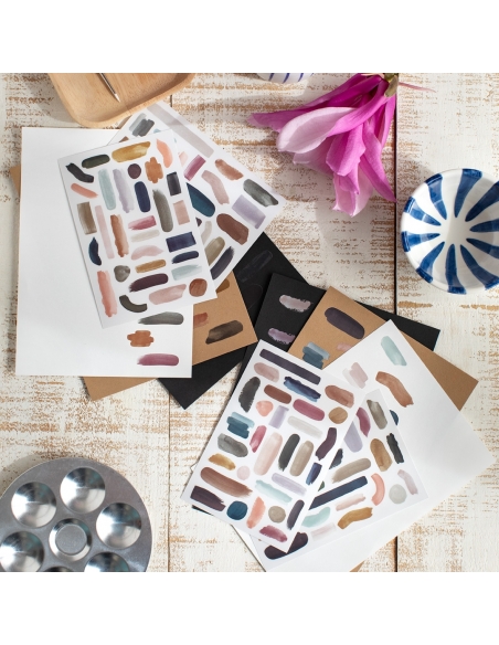 2 hojas Pegatinas transferibles Brushes A (sin base blanca)