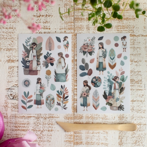 2 hojas Pegatinas...