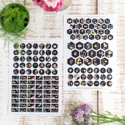 2 hojas Pegatinas Night...