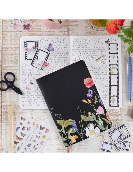 Libreta grapada A (malla puntos) A5 Night Bloom
