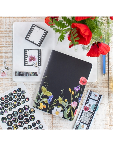 Libreta grapada A (malla puntos) A5 Night Bloom