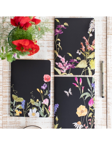 Libreta grapada A (malla puntos) A5 Night Bloom