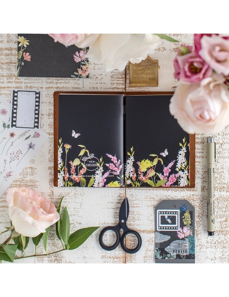 Libreta grapada Night Bloom B (P. semanal atemporal) 8.9 x 12.4 cm