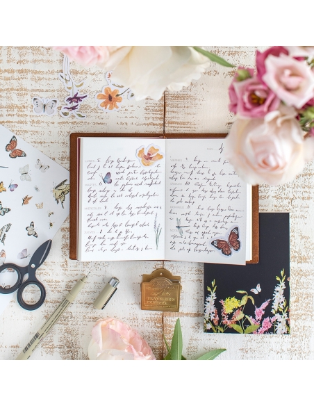 Libreta grapada Night Bloom B (P. semanal atemporal) 8.9 x 12.4 cm