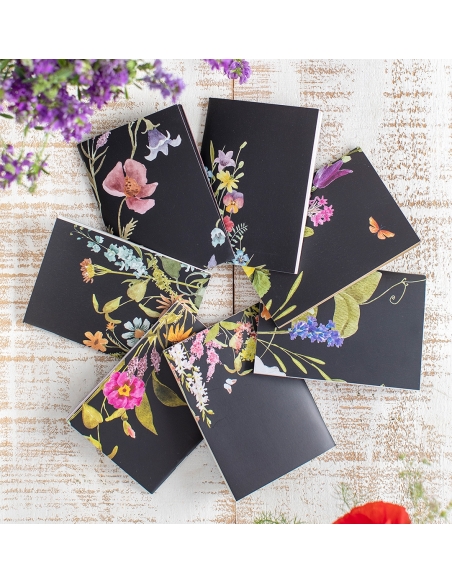 Libreta grapada Night Bloom B (P. semanal atemporal) 8.9 x 12.4 cm