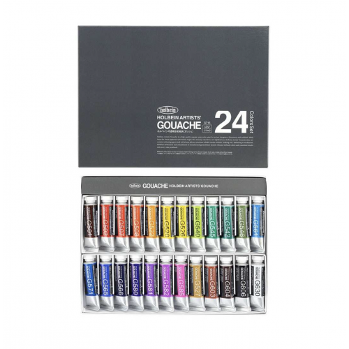 24 tubos Gouache Holbein...