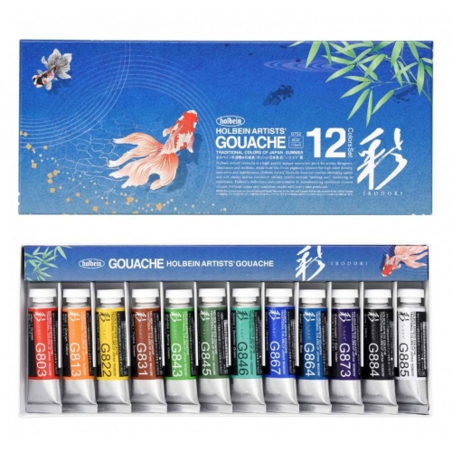 12 tubos Gouache Holbein...