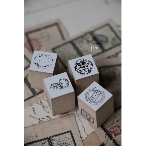 4 sellos de madera Mini...