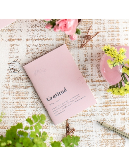 Libreta Grapada A6 Words - Mod. F - Gratitud (P. Mensual Atemp.)