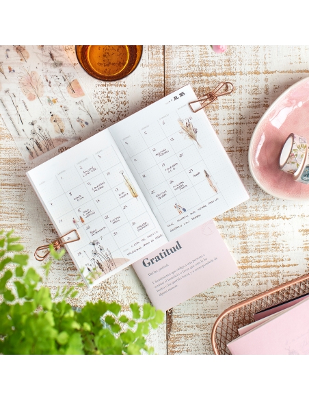 Libreta Grapada A6 Words - Mod. F - Gratitud (P. Mensual Atemp.)