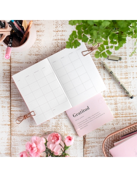 Libreta Grapada A6 Words - Mod. F - Gratitud (P. Mensual Atemp.)