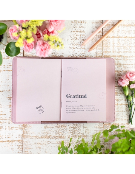 Libreta Grapada A6 Words - Mod. F - Gratitud (P. Mensual Atemp.)