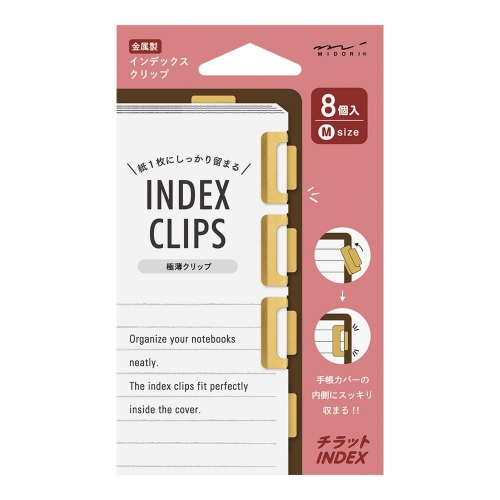 8 Index clip M tono dorado...