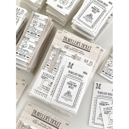 Vintage ticket sticker pack...