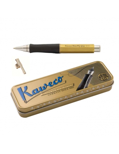 Bolígrafo de latón Grip de Caucho (incluye caja de latón y clip) Kaweco