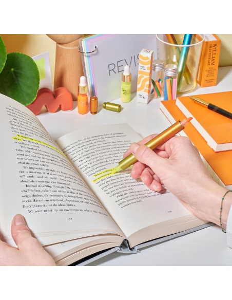 Set 1 Subrayador Ori infinito - Amarillo/Naranja