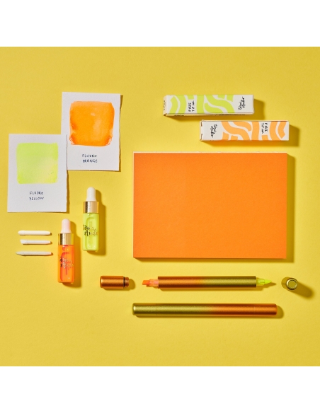 Set 1 Subrayador Ori infinito - Amarillo/Naranja