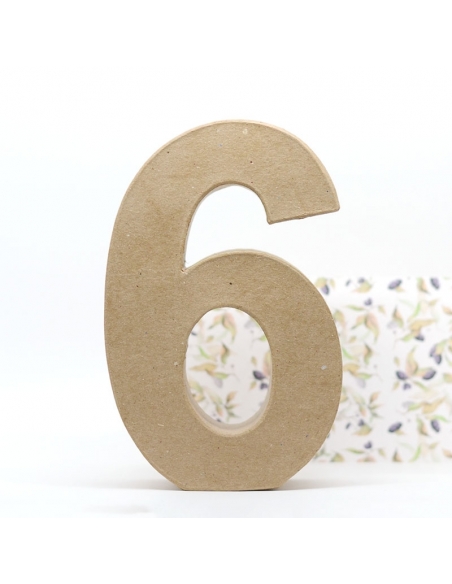 Número 6 cartón craft