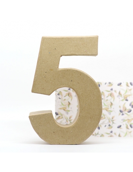 Número 5 cartón craft