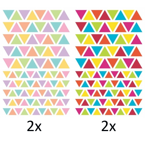 4 hojas Pegatinas Initial Triángulos 